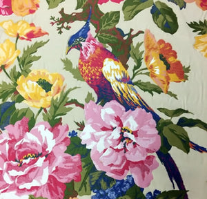 Tapestry: Kew Gardens - Multi Roses on Ivory