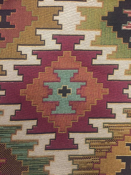 Tapestry:  Caravan II - Maroon Multi Greens