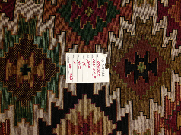 Tapestry:  Caravan II - Maroon Multi Greens
